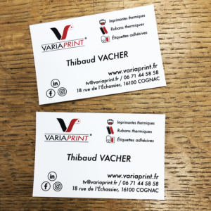 Support de communication : Carte de visite Variaprint - impression Support de communication : cartes de visites - impression